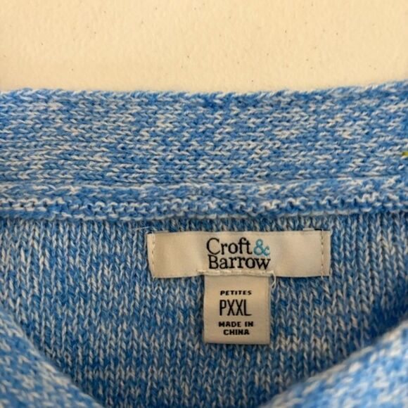 Croft & Barrow Sweater Women's Petite XXL Blue Knit Pullover 3/4 Sleeve NWT - Picture 7 of 9
